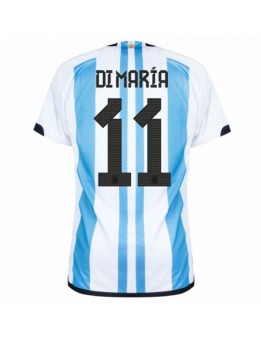 Argentina Angel Di Maria #11 Replika Hemmakläder VM 2022 Kortärmad